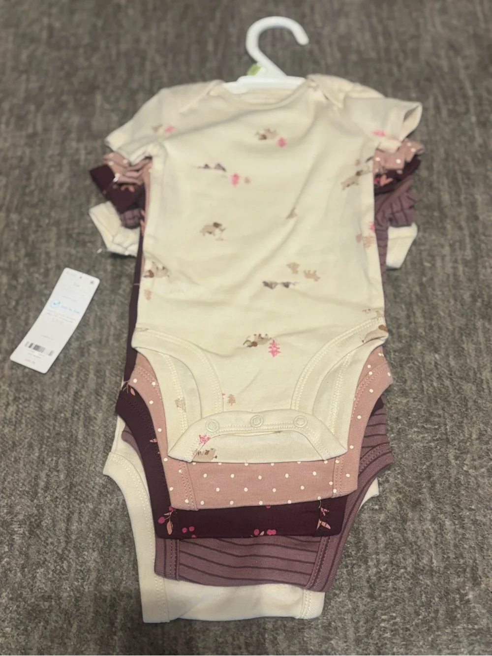 Carter’s Baby 5-Pack Bear Floral Multipack Onesies/ Bodysuits Size 3 months
